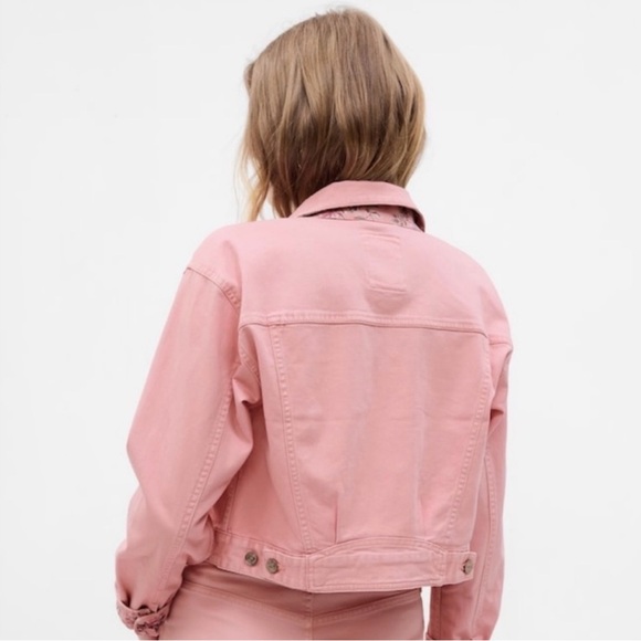 LoveShackFancy x Gap Rosette Icon Denim Jacket - Picture 2 of 5